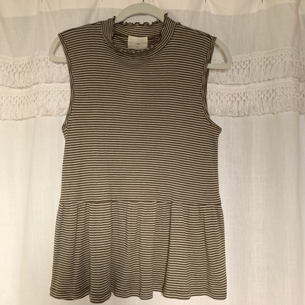 Anthropologie green sleeveless top
